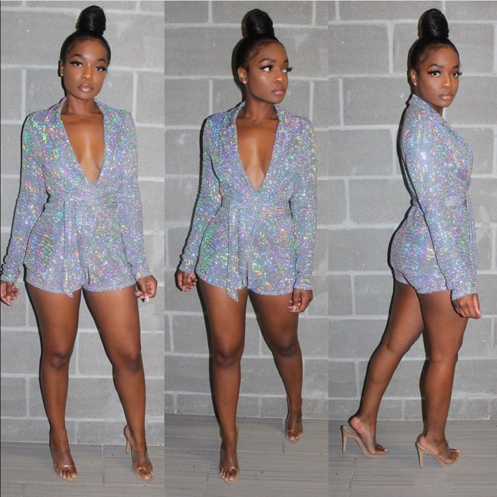 Sparkly Blazer Short Set